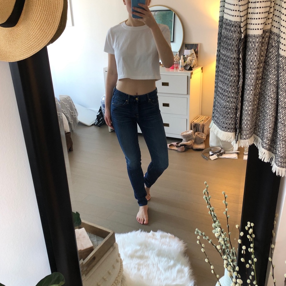 7 for All Mankind Geneva Mid Rise Skinny Jeans - Picture 2 of 8